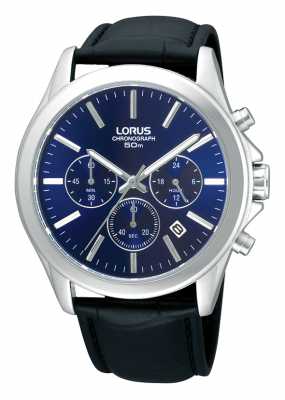 Lorus Mens Chronograph Leather Strap Watch RT389AX9 Lorus Mens Chronograph Leather Strap Watch RT389AX9