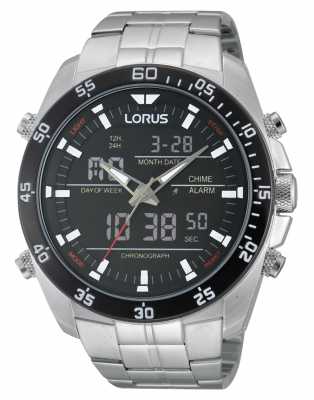 Lorus Silver Steel Alarm Chronograph Watch RW611AX9 Lorus Silver Steel Alarm Chronograph Watch RW611AX9