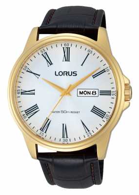 Lorus Mens Brown Leather Strap Day Date Watch RXN10DX9 Lorus Mens Brown Leather Strap Day Date Watch RXN10DX9