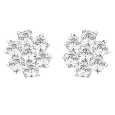 Perfection Swarovski Seven Stone Cluster Stud Earrings (1.05ct) E0021-SK Perfection Swarovski Seven Stone Cluster Stud Earrings (1.05ct) E0021-SK