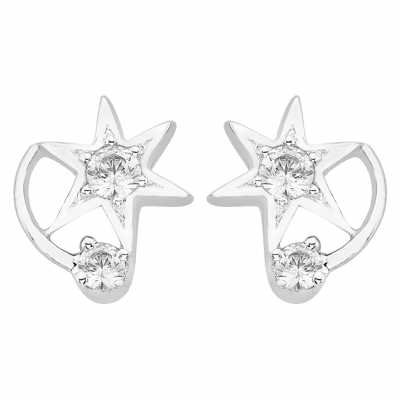 Perfection Swarovski Two Stone Star Earrings (0.15ct) E2725-SK Perfection Swarovski Two Stone Star Earrings (0.15ct) E2725-SK