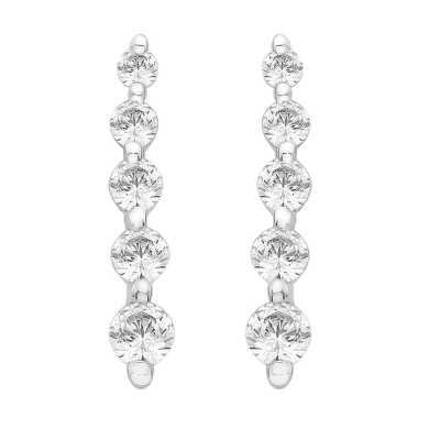Perfection Swarovski Graduating Five Stone Line Stud Earrings (0.30ct) E3183-SK Perfection Swarovski Graduating Five Stone Line Stud Earrings (0.30ct) E3183-SK