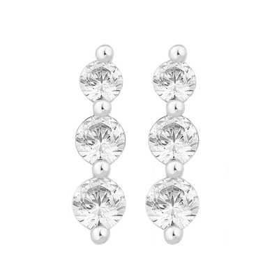 Perfection Swarovski Graduating Claw Set Trilogy Stud Earrings (0.50ct) E3426-SK Perfection Swarovski Graduating Claw Set Trilogy Stud Earrings (0.50ct) E3426-SK
