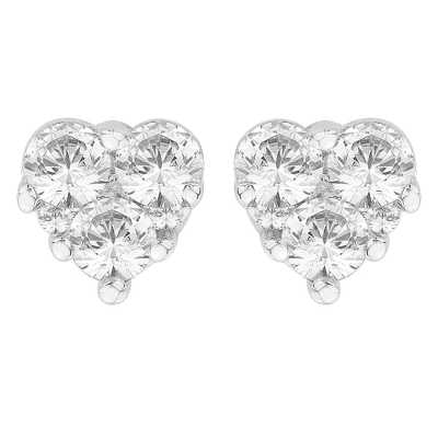Perfection Swarovski Heart Shaped Trilogy Stud Earrings (0.40ct) E3886-SK Perfection Swarovski Heart Shaped Trilogy Stud Earrings (0.40ct) E3886-SK