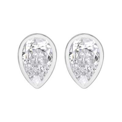 Perfection Swarovski Single Stone Rubover Pear Stud Earrings (0.65ct) E3929-SK Perfection Swarovski Single Stone Rubover Pear Stud Earrings (0.65ct) E3929-SK