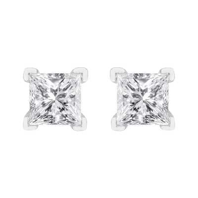 Perfection Swarovski Single Stone Princess Claw Set Stud Earrings (1.80ct) E3932-SK Perfection Swarovski Single Stone Princess Claw Set Stud Earrings (1.80ct) E3932-SK
