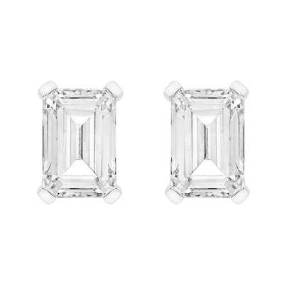 Perfection Swarovski Single Stone Claw Set Emerald Stud Earrings (1.00ct) E4046-SK Perfection Swarovski Single Stone Claw Set Emerald Stud Earrings (1.00ct) E4046-SK