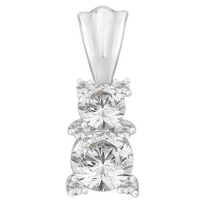 Perfection Swarovski Two Stone Pendant (0.75ct) P3592-SK Perfection Swarovski Two Stone Pendant (0.75ct) P3592-SK