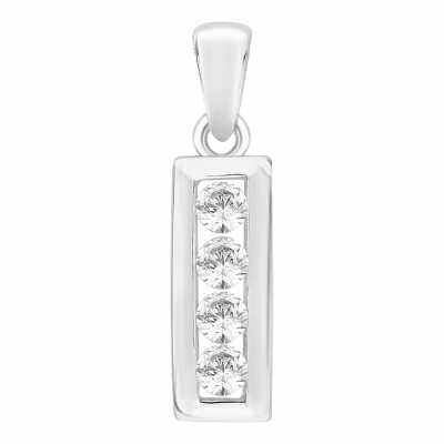 Perfection Swarovski Four Stone Channel Set Pendant (0.20ct) P4624-SK Perfection Swarovski Four Stone Channel Set Pendant (0.20ct) P4624-SK