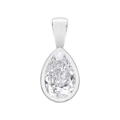 Perfection Swarovski Single Stone Rubover Pear Cut Pendant (0.75ct) P5499-SK Perfection Swarovski Single Stone Rubover Pear Cut Pendant (0.75ct) P5499-SK