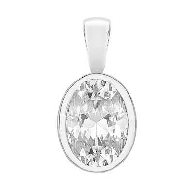 Perfection Swarovski Single Stone Rubover Oval Cut Pendant (1.25ct) P5502-SK Perfection Swarovski Single Stone Rubover Oval Cut Pendant (1.25ct) P5502-SK