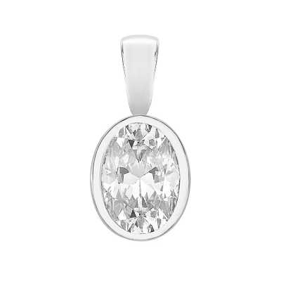 Perfection Swarovski Single Stone Rubover Oval Cut Pendant (0.75ct) P5507-SK Perfection Swarovski Single Stone Rubover Oval Cut Pendant (0.75ct) P5507-SK