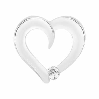 Perfection Swarovski Heart Pendant With A Single Stone (0.10ct) P5519-SK Perfection Swarovski Heart Pendant With A Single Stone (0.10ct) P5519-SK