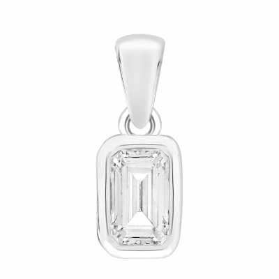 Perfection Swarovski Single Stone Rubover Emerald Pendant (1.00ct) P5673-SK Perfection Swarovski Single Stone Rubover Emerald Pendant (1.00ct) P5673-SK