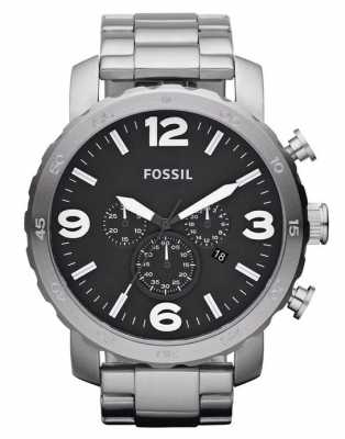 Fossil Mens X-Large Silver Chronograph JR1353 Fossil Mens X-Large Silver Chronograph JR1353