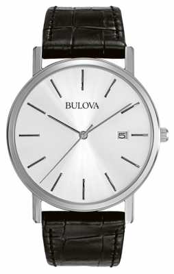 Bulova Mens Dress Silver Black 96B104 Bulova Mens Dress Silver Black 96B104