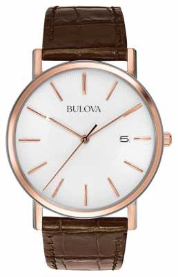 Bulova Mens Rose Gold Plated Watch 98H51 Bulova Mens Rose Gold Plated Watch 98H51