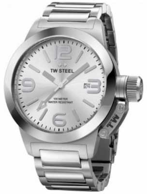 TW Steel Gent's Canteen 40 MM Silver Stainless Steel Bracelet Watch TW0304 TW Steel Gent's Canteen 40 MM Silver Stainless Steel Bracelet Watch TW0304