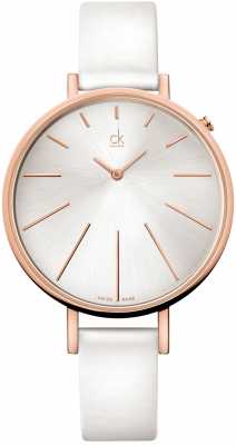 Calvin Klein Womens Equal White Strap K3E236L6 Calvin Klein Womens Equal White Strap K3E236L6