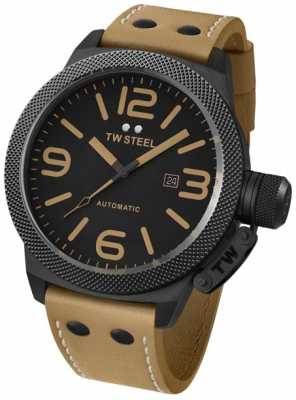 TW Steel Gent's Canteen Automatic 50MM Brown Leather Strap Watch TWA203 TW Steel Gent's Canteen Automatic 50MM Brown Leather Strap Watch TWA203