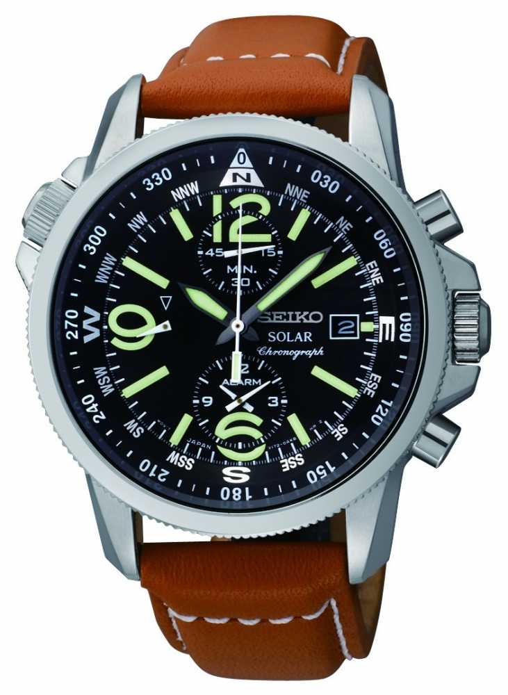 solar watch with backlight