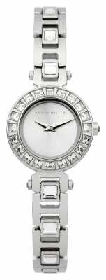 Karen Millen Womens' Silver Tone Crystal Set Round Dial Thin Bracelet Strap KM116SM Karen Millen Womens' Silver Tone Crystal Set Round Dial Thin Bracelet Strap KM116SM