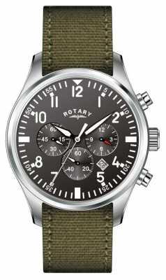 Rotary Gent's Chronograph Canvas Strap Watch GS02680/19 Rotary Gent's Chronograph Canvas Strap Watch GS02680/19