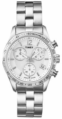Timex Womens' Chronograph Stainless Steel Bracelet Watch T2P059 Timex Womens' Chronograph Stainless Steel Bracelet Watch T2P059