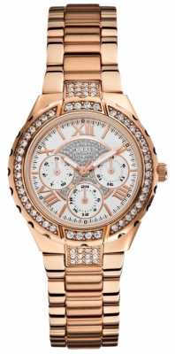 Guess Womens' Viva Multidial Rose Gold Tone Sports Watch W0111L3 Guess Womens' Viva Multidial Rose Gold Tone Sports Watch W0111L3