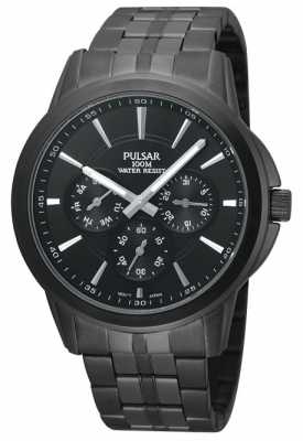 Pulsar Mens Black Ion-Plated Stainless Steel Watch PP6015X1 Pulsar Mens Black Ion-Plated Stainless Steel Watch PP6015X1
