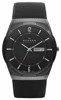 Skagen Mens Aktiv Black Ion-Plated Titanium Black Dial Watch SKW6006 Skagen Mens Aktiv Black Ion-Plated Titanium Black Dial Watch SKW6006