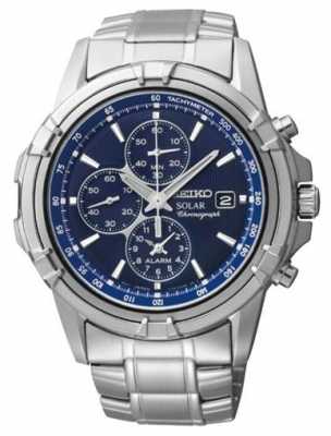 Seiko Mens Stainless Steel Blue Dial Solar Power Chronograph SSC141P1 Seiko Mens Stainless Steel Blue Dial Solar Power Chronograph SSC141P1