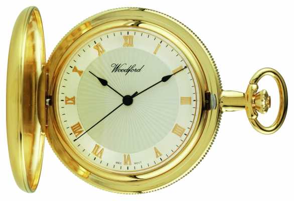 Woodford Gold-Plate Full hunter White Dial pocket Watch 1053 Woodford Gold-Plate Full hunter White Dial pocket Watch 1053