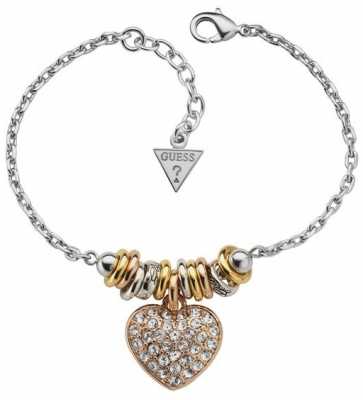 Guess Womens Sweetly Stacked Stainless Steel Bracelet UBB11315 Guess Womens Sweetly Stacked Stainless Steel Bracelet UBB11315