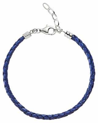 Chamilia One Size Blue Metallic Braided Leather Bracelet 1030-0111 Chamilia One Size Blue Metallic Braided Leather Bracelet 1030-0111