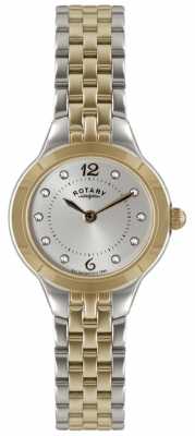 Rotary Ladies' Two Tone Watch With Stone Set LB02762/59 Rotary Ladies' Two Tone Watch With Stone Set LB02762/59