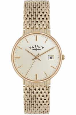 Rotary 9ct Gold Mens Bracelet Champagne Dial GB10900/03 Rotary 9ct Gold Mens Bracelet Champagne Dial GB10900/03