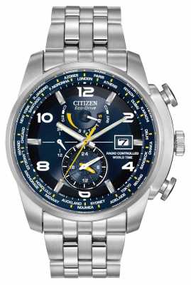 Citizen Radio Controlled World Time A-T Blue Dial Stainless Steel AT9010-52L Citizen Radio Controlled World Time A-T Blue Dial Stainless Steel AT9010-52L