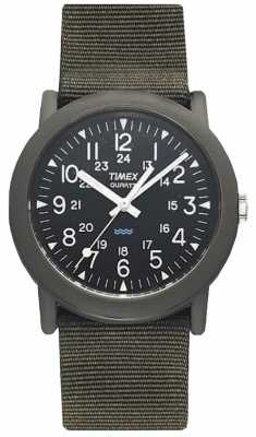 Timex Mens Black Green Camper Expedition Watch T41711 Timex Mens Black Green Camper Expedition Watch T41711