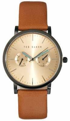 Ted Baker Mens Multi Dial Brown Leather Gold Dial Watch TE1094 Ted Baker Mens Multi Dial Brown Leather Gold Dial Watch TE1094