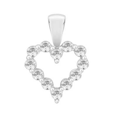 Perfection Swarovski Claw Set Heart Pendant (0.50ct) P3695-SK Perfection Swarovski Claw Set Heart Pendant (0.50ct) P3695-SK