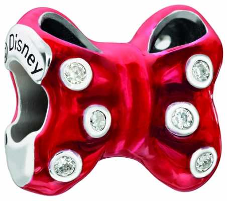 Chamilia Disney - Minnie's Red Bow - Red Enamel & Clear CZ 2025-0925 Chamilia Disney - Minnie's Red Bow - Red Enamel & Clear CZ 2025-0925