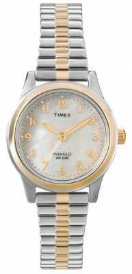 Timex Ladies Two Tone Dress Expander Watch T2M828 Timex Ladies Two Tone Dress Expander Watch T2M828