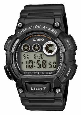 Casio Mens Black Resin Strap Vibration Alarm Watch W-735H-1AVEF Casio Mens Black Resin Strap Vibration Alarm Watch W-735H-1AVEF