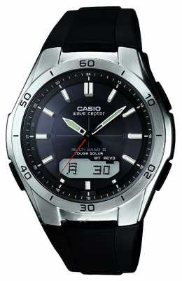 Casio Mens Wave Ceptor Black Rubber Strap Stainless-Steel Watch WVA-M640-1AER Casio Mens Wave Ceptor Black Rubber Strap Stainless-Steel Watch WVA-M640-1AER