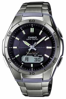 Casio Mens Wave Ceptor Black Dial Titanium Watch WVA-M640TD-1AER Casio Mens Wave Ceptor Black Dial Titanium Watch WVA-M640TD-1AER
