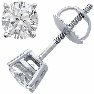 Certified Diamond Earrings Four Claw 0.33ct H SI Screw Back Fittings C33PT-4CLAW-HSI Certified Diamond Earrings Four Claw 0.33ct H SI Screw Back Fittings C33PT-4CLAW-HSI