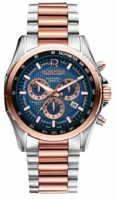 Roamer Mens Rockshell Stainless Steel & Rose Gold Watch 220837494520 Roamer Mens Rockshell Stainless Steel & Rose Gold Watch 220837494520