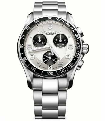 Victorinox Swiss Army Mens Classic Silver/ Black Chronograph 241495 Victorinox Swiss Army Mens Classic Silver/ Black Chronograph 241495