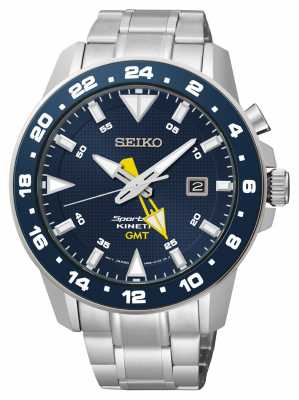 Seiko Mens Sportura Kinetic Stainless Steel Blue Dial Watch SUN017P1 Seiko Mens Sportura Kinetic Stainless Steel Blue Dial Watch SUN017P1